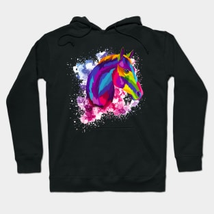 Pop Art Colorful Horse Hoodie